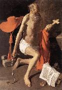 LA TOUR, Georges de St Jerome sv oil painting